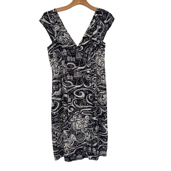 Anthropologie Moulinette Soeurs Swirling Villages Dress size 8 womens - Picture 1 of 6